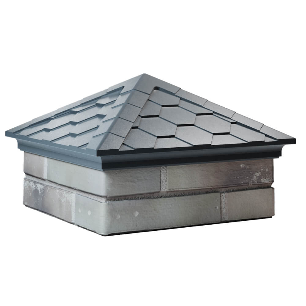 Колпак Zking Эверест Серый на столб 1.5х1.5 кирпича (390х390мм) в Воронеже фото