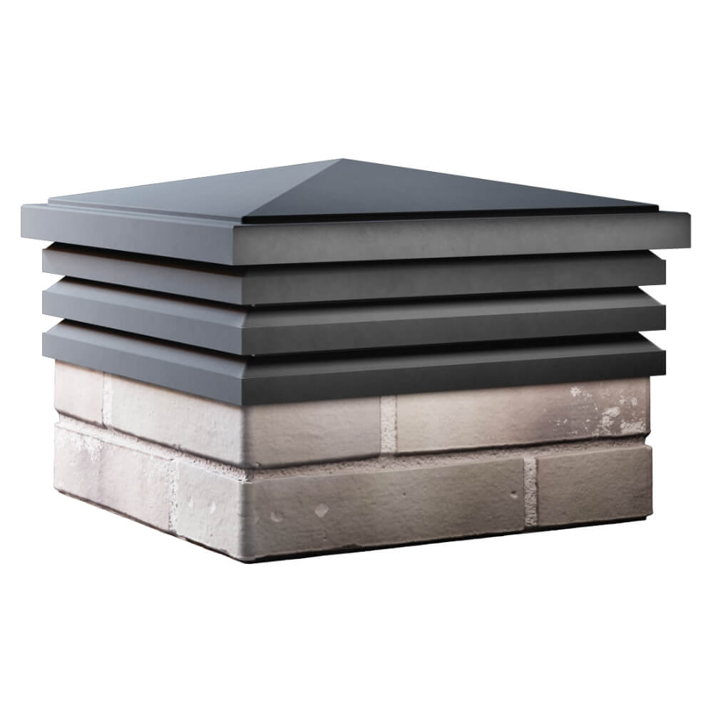 Колпак Zking Бона ХайТек Серый на столб 1.5х1.5 кирпича (385х385мм) в Воронеже фото