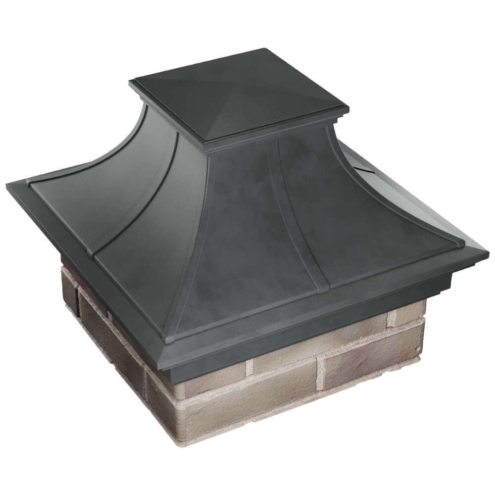 Колпак Zking Монблан Премиум Серый на столб 1.5х1.5 кирпича (385х385мм) в Воронеже фото