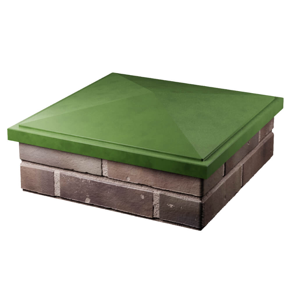 Колпак Zking БонаМоно Зеленый на столб 2х2 кирпича (515х515, 530х530мм) в Воронеже фото