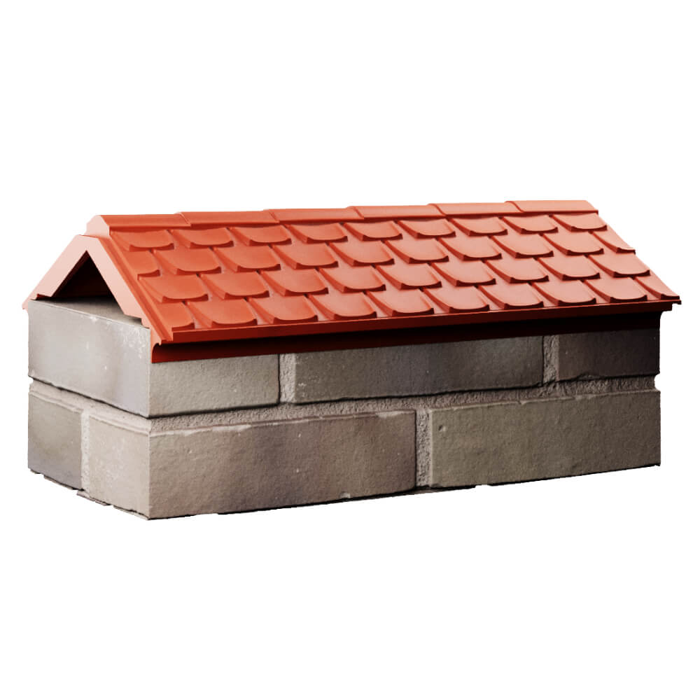 Парапет Zking Эльбрус Красный с посадкой на 1 кирпич (255мм) Воронеж фото