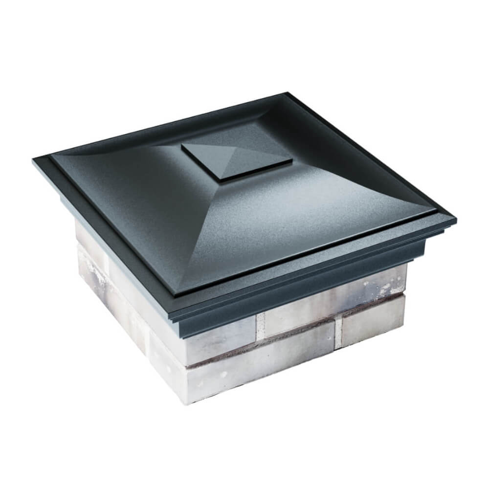 Колпак Zking Монблан Черный на столб 1.5х1.5 еврокирпича 0.7НФ (355х355мм) в Воронеже фото