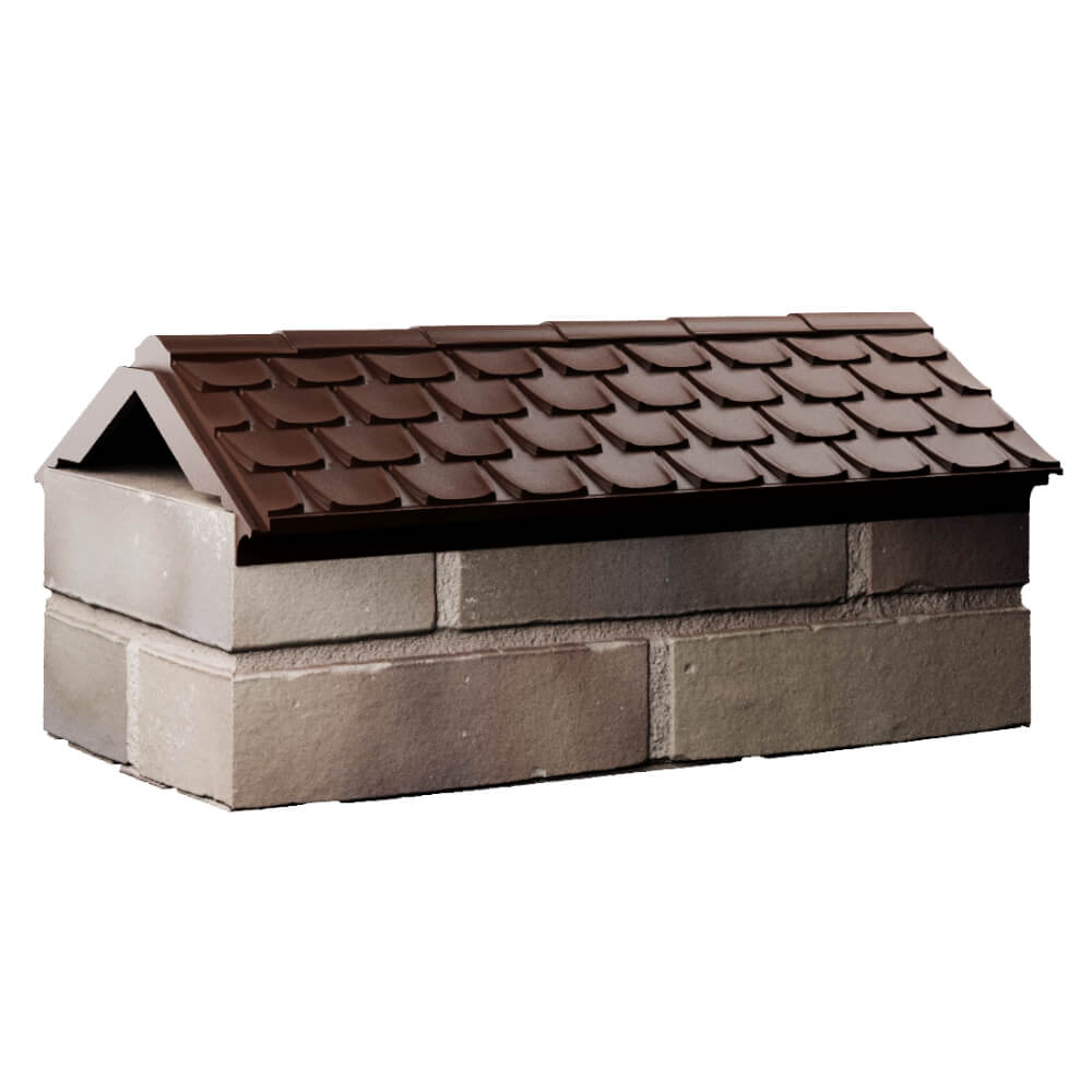 Парапет Zking Эльбрус Коричневый с посадкой на 1 кирпич (255мм) Воронеж фото