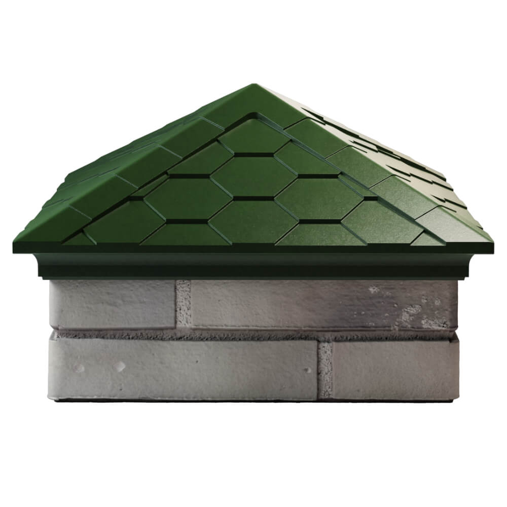 Колпак Zking Эверест Зеленый на столб 1.5х1.5 кирпича (390х390мм) Воронеж фото